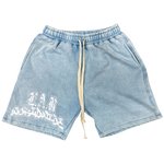 FADED COTTON SHORTS